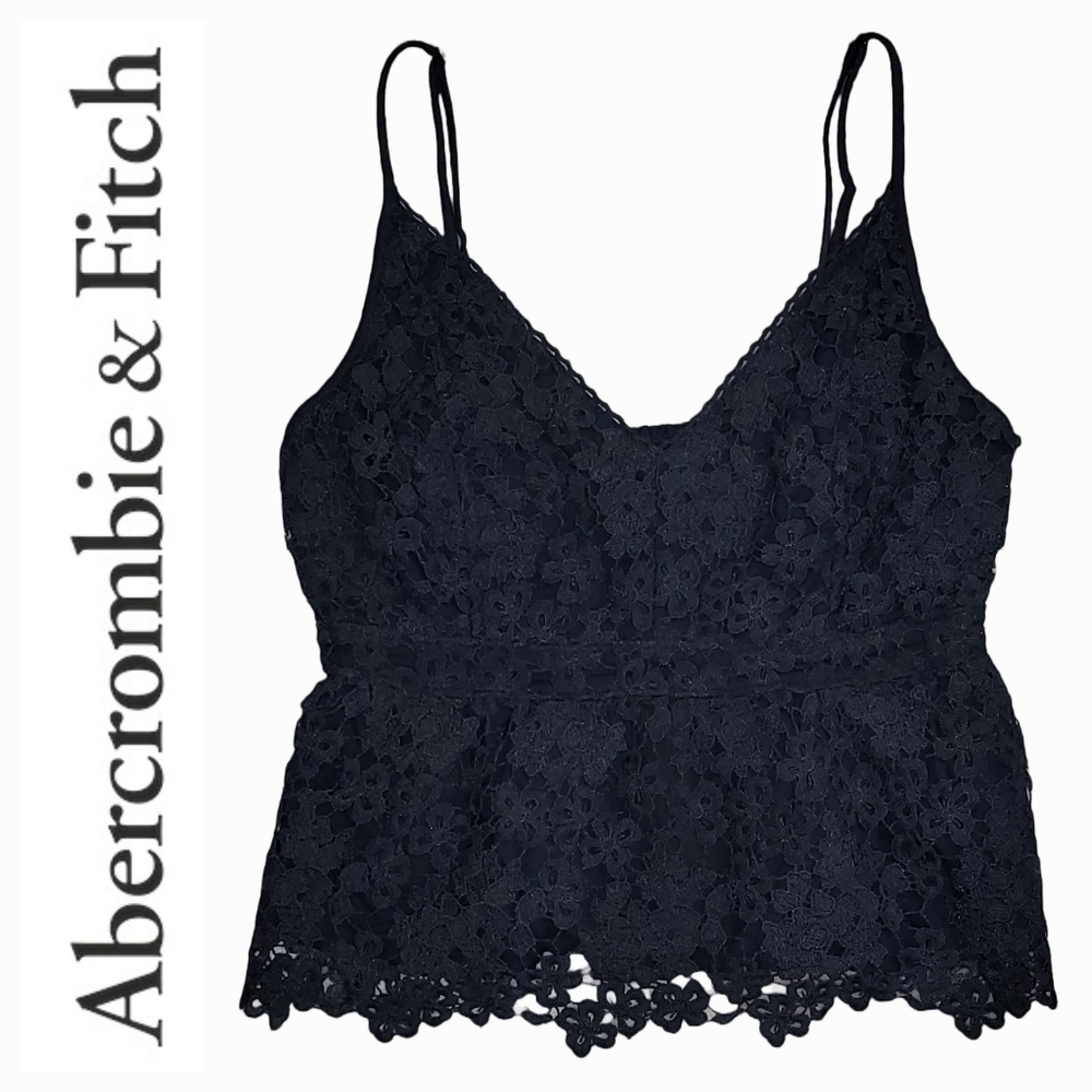 A&F Blue Lace Peplum Camisole